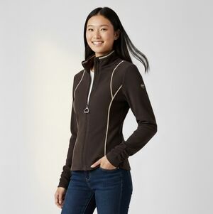 Ariat Westerncore Equestrian Brown Zip-up Jacket Small